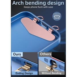 ZXZone Metal Phone Tether Tab, Double Buckle, Anti-Scratch, Metal Phone Patch, Universal Cellphone Lanyard Pad for Full Phone Cases, 2 Pieces (Rose Gold)