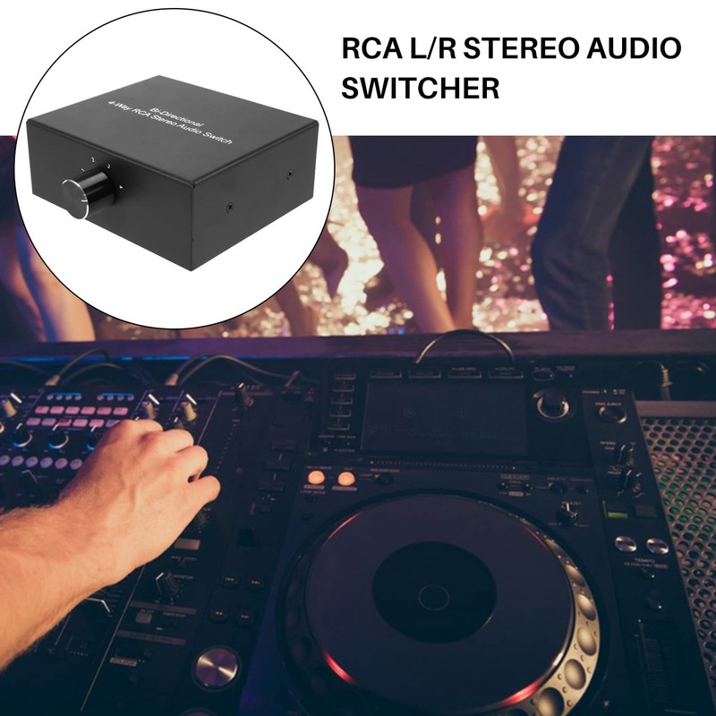 Daiilg 4-Way Stereo L/R Sound Channel Bi-Directional Audio Switcher, 1