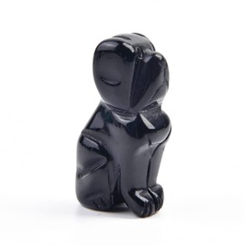 YGLINE Crystal Dog Statue Figurine,Hand Carved Gemstone Puppy Dog Figurine Sculpture Feng Shui Decor for Home,Office Outdoor Gardens, Patios and Lawns