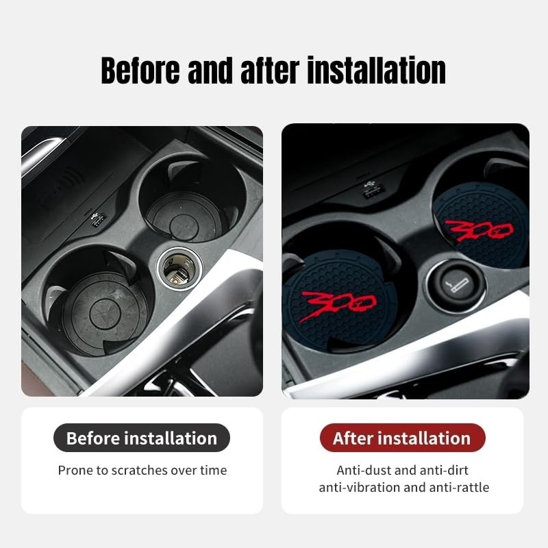2Pcs Car Cup Holder Coaster for Chrysler 300/C/ 300S Accessories