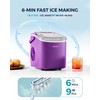 EUHOMY Countertop Ice Maker Machine with Handle, 26lbs Per Day,