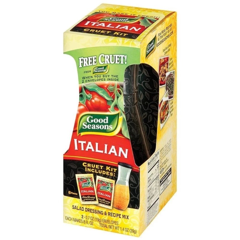 Good Seasons Salad Dressing and Recipe Mix With Cruet, Italian,