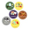 Azatemgo Recycle Sticker for Bin 6 Pcs, Waterproof Anti-UV Trash