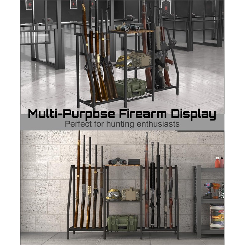 Mondazie Double-Side Gun Rack Stand, Vertical Rifle Display Holder with