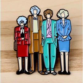 The Golden Girls Rose Dorothy Blanche Sophia Betty White Classic Comedy TV Show 1.6" Enamel Pin Badge