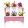 2 Tier Flower Display Stand with Square Buckets, Decorative Flower