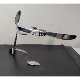 Metal Utensils Rifle Men Sculpture Silverware Statue Art Many To Choose From