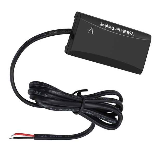 BUGUUYO Motorcycle Voltmeter Car Volt Meter Led Digital Display 12v