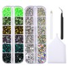 Blinginbox Flatback Rhinestones for Nails, 6380Pcs Non Hotfix Rhinestones for