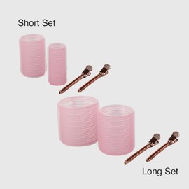 CALISTA Volumizing Soft-Grip Heatless Hair Rollers, Long, 18 Pc Set | Damage-free volume, soft curls & waves for long hair; soft-grip technology; comp