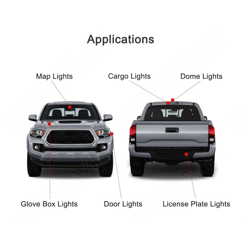 Xpismii 14 Piece 6000K White F250 F350 Interior LED Light