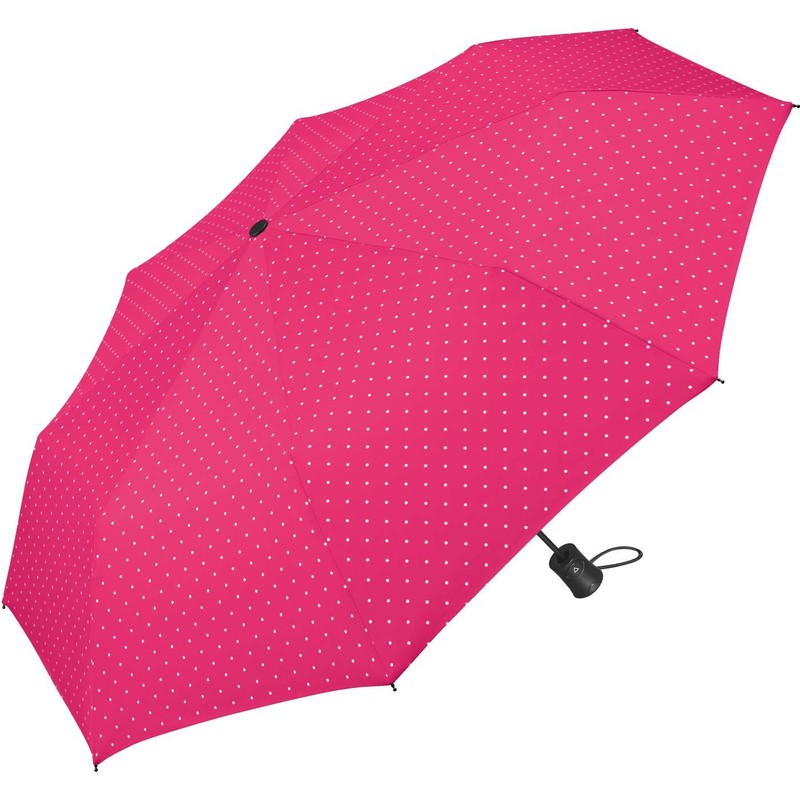 Mini Pocket Umbrella Women's Flash Automatic Dots, Pink, Pocket umbrella