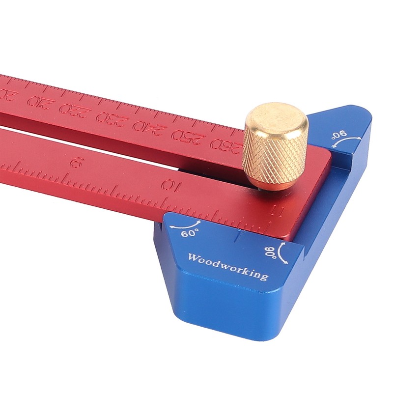 Woodworking Scriber 270mm Aluminum Alloy Angled Ruler Line Scribing Marking