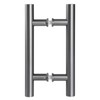 Ranbo Gray 8" (CTC) Back to Back Shower Door Handle,