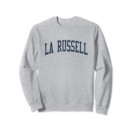 La Russell MO Vintage Athletic Sports JSN2 Navy Print Sweatshirt