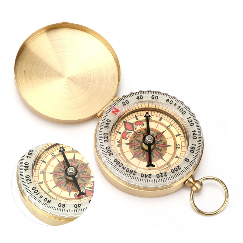 Compass Copper Luminous Rotatable Waterproof Direction Pointing Equipment for Outdoor