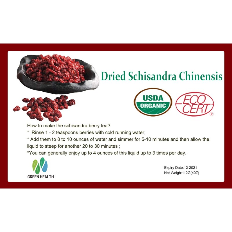 Nature Organic Schisandra Berries Dried Loose Bulk Herbs Schisandra Chinensis
