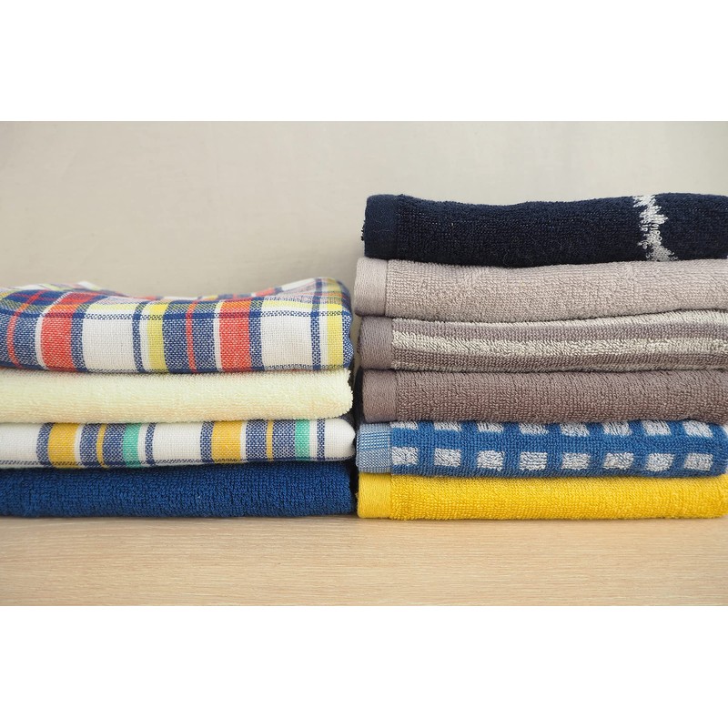 Kosugizen Face Towels, Coordi Hours, Dot & Color, 13.4 x