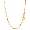 NKlaus Golden Curves: 925 Silver Yellow Gold Plated Round Anchor