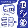 Kacctyen 12 Pack Cheer Clear Makeup Bags, Blue, Travel Cosmetic