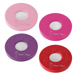 Wine-Tapa Drinking Glass Covers- Keep Bugs Away from Wine Glasses Outdoors - Use as Cover for Coffee Mugs, Soda Cans, and Drinking Glasses, Set of 4 No Spill Drink Covers (Kissable)