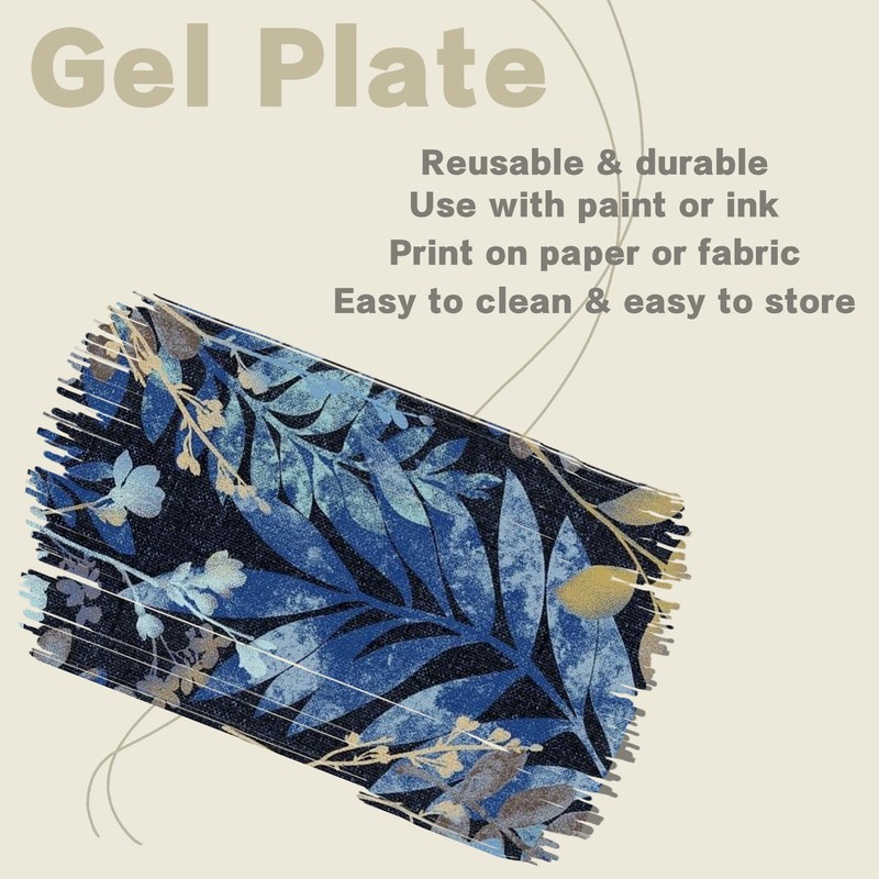 BuzzBright Gel Printing Plate kit, Complete Printmaking Set with 5”X7”