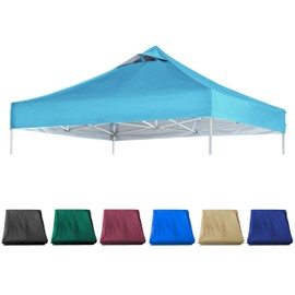 JANCANOPY Turquoise Commercial Replacement Canopy Top for 10x10 Straight Leg Pop Up Canopy Tent with Air Vent