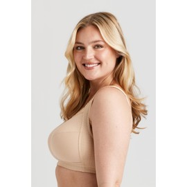 Miss Mary of Sweden Diamond Wireless Full Cup Bra that Provides Superior Support, beige
