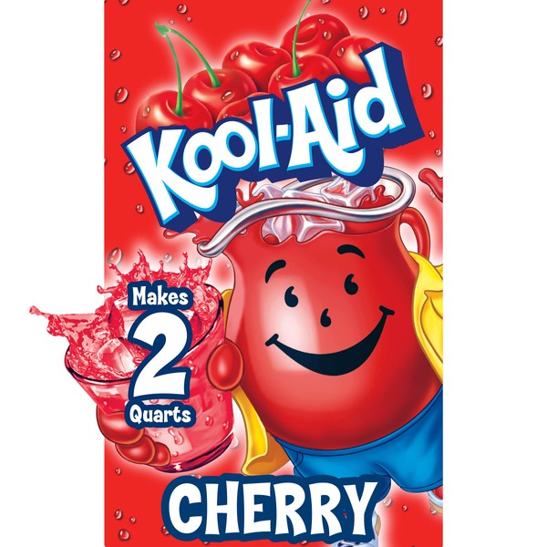 Kool-Aid Unsweetened Caffeine Free Cherry Zero Calories Powdered Drink Mix 192 Count Pitcher Packets 48 Count(Pack of 4)