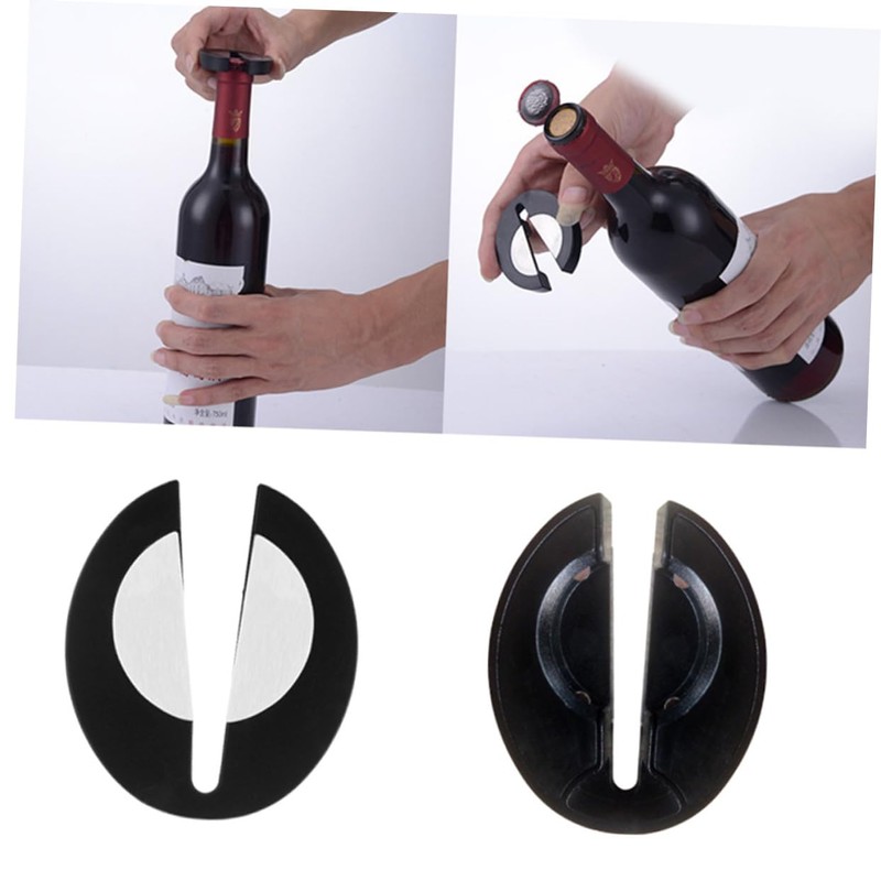 Hoement 2 Piezas Cortadores De Papel De Botella Vino Cortador