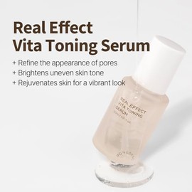 PONGDANG Suero Tonificante Vita Real Effect | Cuidado Que Afina Los Poros Y Aclara La Piel | Fórmula Ligera Y No Grasa Con 12 Vitaminas, Niacinamida Y