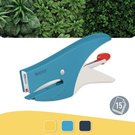 Leitz Stapling Pliers, 15 Sheet Capacity, Back Loading, Including P2 (No.10) Staple, Calm Blue, 56450061