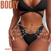 BODIY Gold Waist Chain Sequin Layered Belly Chain Body Chain