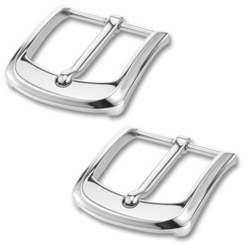 Classicseali 2pcs Belt Buckles for Men, Heavy Duty Single Prong Square Metal Belt Buckle Replacement, 38-40 mm (1.5In -1.6In) Replacement Belts Buckle for Men Women Silver