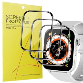 Blueshaweu Screen Protector Compatible with R30 Pro 1.85 Inch Smartwatch, HD Clear Flexible TPU Screen Protector [Pack of 3] for IOWODO R30 Pro/Blackview R30 Pro Smartwatch (Black)