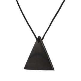 Heka Naturals Shungite Stone Pendant, Triangle Shungite Pendant | Shungite Jewelry is Trendy and Used for Chakra and Energy Balancing | Triangle