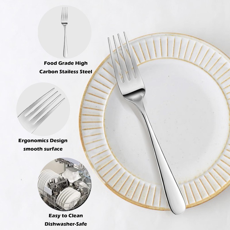 ATB Dinner Forks 8 Inches Stainless Steel Forks Silverware Kitchen