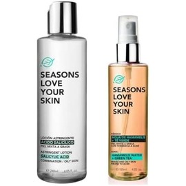 Seasons Love Your Skin Loción Ácido Salicílico + Tónico Agua de Hamamelis Ideal para pieles Grasas