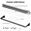 Jadaol Shielded 24-Port Cat6A Patch Panel, RJ45 Coupler Feed-Through, 1U