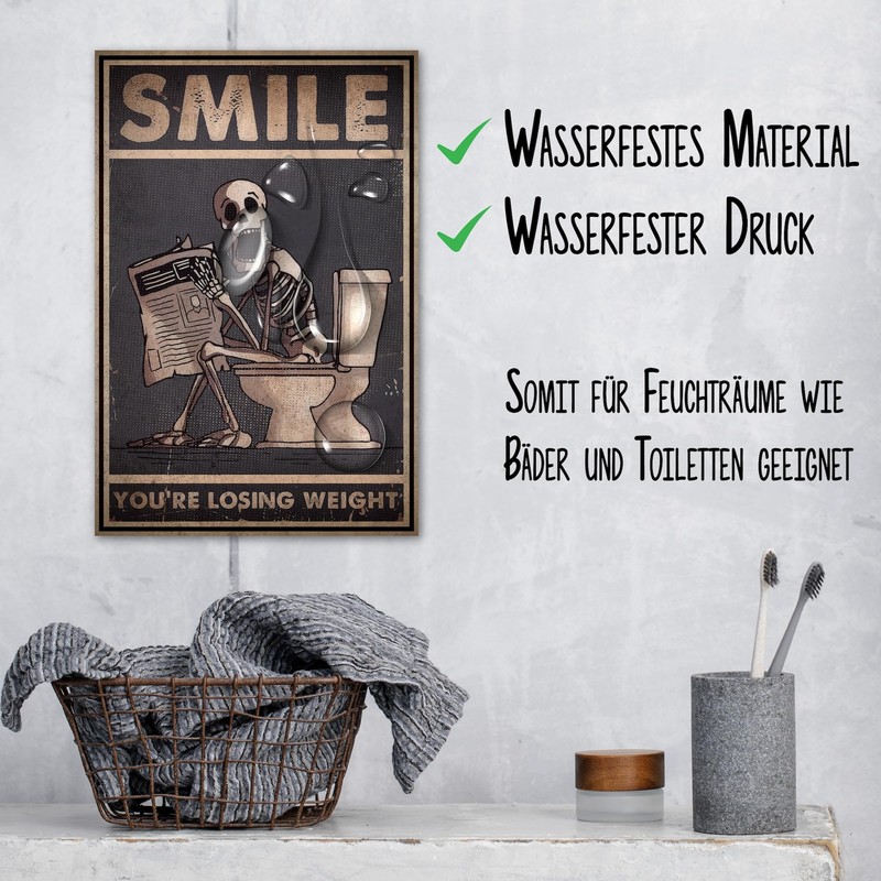 Smile Youre Loosing Weight Sign Funny Gift Idea for Toilet