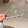 Wiwpar Sparkle Rhinestone Hair Clips Crown Metal Hair Claw Clip