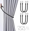 Lollanda 4Pcs Rope Curtain Tiebacks, Drape Tie Backs for Curtain,