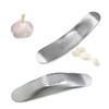 Stainless Steel Garlic Crusher 2 PCS, Household Garlic Mincer Press