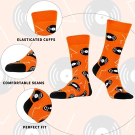 WeciBor Mens Dress Colorful Novelty Funny Socks, 12 Pack Multicolor Geometric, Sizes 7-12