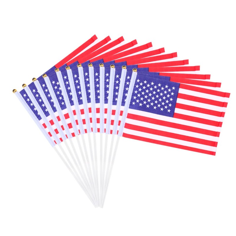 Kisangel Sets American Flags Waving Hand Flags Small American Us