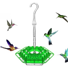 Hummingbird Feeders for Outdoors, 30 Feeder Ports with Perch and Built-in Ant Moat, Hummingbird Feeders for Outdoors Hanging Ant and Bee Proof, Easy to Clean and Refill, Yard Garden Decoration