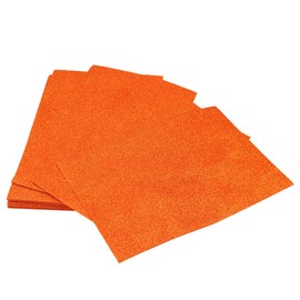 Namvo 20Pcs A4 Glitter Paper Cardstock, Sparkle 250gsm Glitter Colour Cardstock Paper Craft Card Sheets for DIY Craft Decoration Orange