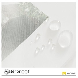 NICETOWN Beige Outdoor Curtains for Patio Waterproof, Thermal Insulated Top and Bottom Grommet Durable Privacy Indoor Outdoor Vertical Drapes for Yard Party/Picnic, 2 Panels, W54 x L96