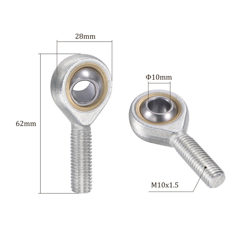 Kozelo Set of 2 SA10TK Rod End Joint Bearings -