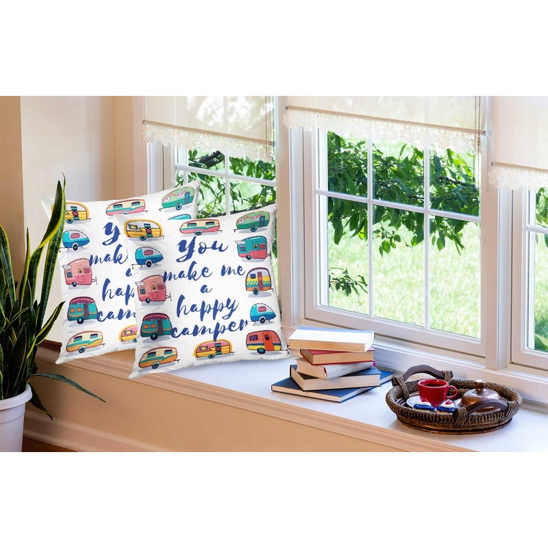 Musesh Decorative Pillow Cover 16x16 Inch, Home Pillow Cases Pack